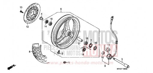 FRONT WHEEL XL125V6 de 2006